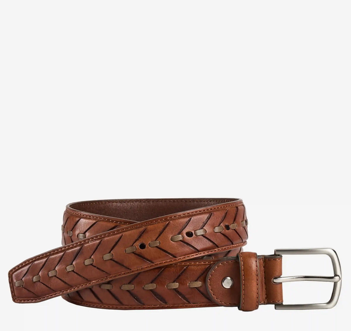 Center Laced Belt - Tan