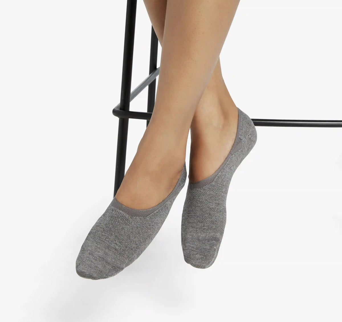 High-Rise Liner Sock - Light Gray