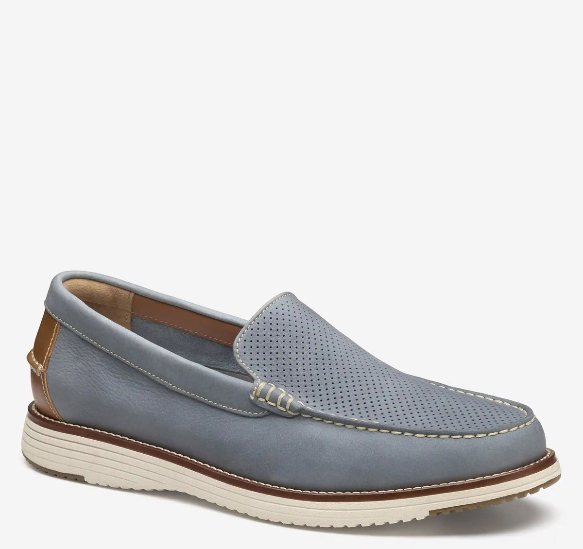 Upton Perfed Venetian Loafer - Denim Nubuck