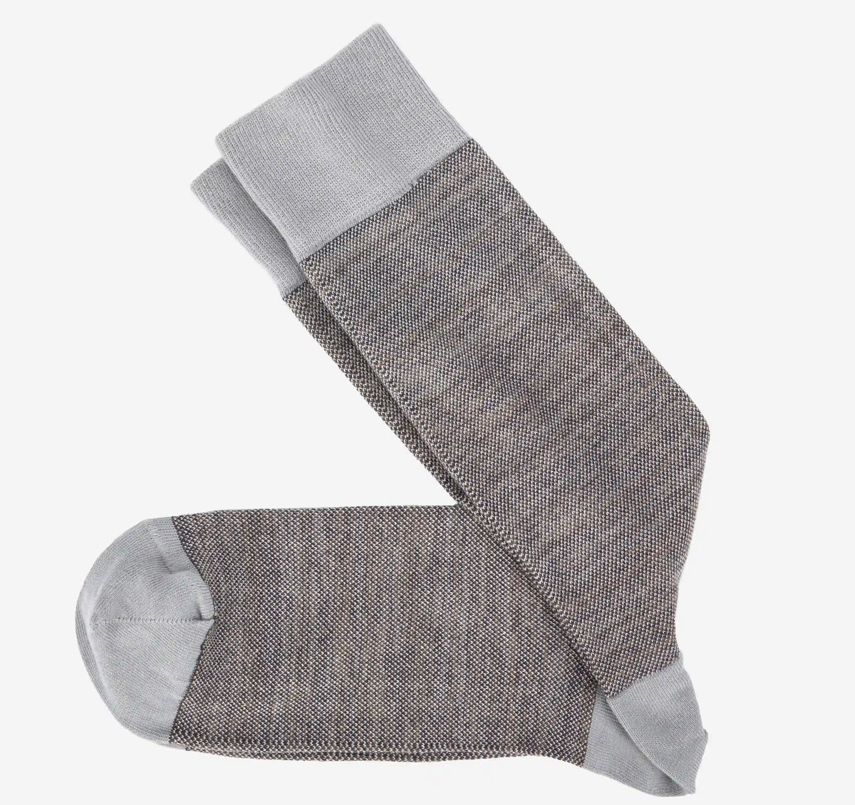 Jacquard Space-Dyed Socks - Khaki Multi